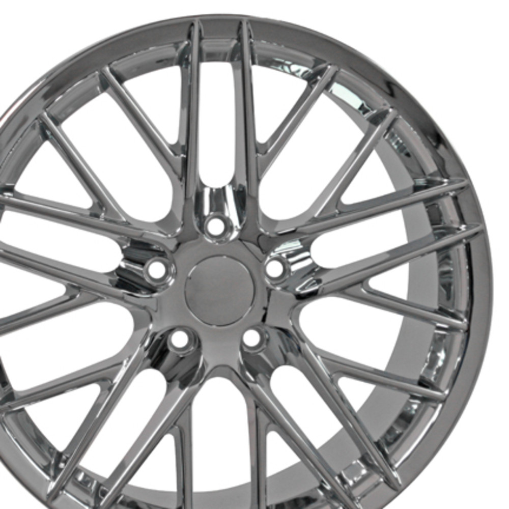 C6 Corvette ZR1 Style Wheels 19x10 Chrome, Fitment for C6 Corvette, Pair with Chrome Lugs